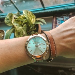 Michael Kors Leather Wrap Watch